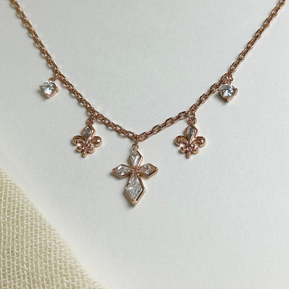 Double Layer Seraphine Cross Bracelet