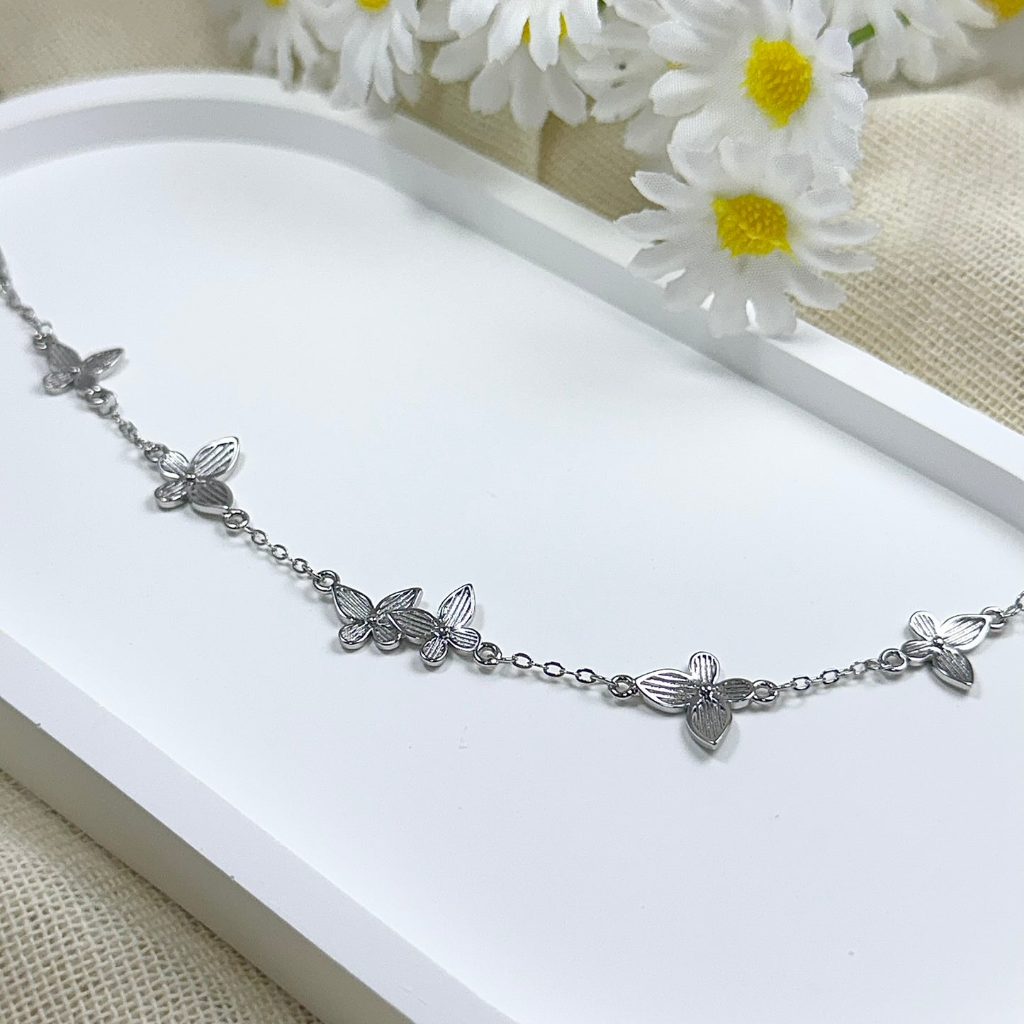 Silver Butterfly Charm Bracelet