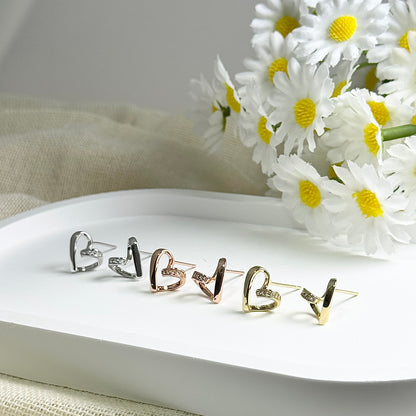 Sweetheart Stud Earrings