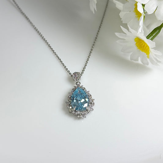 Brilliant Azure Pendant Necklace