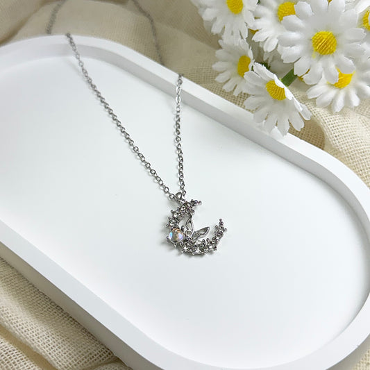 Fluttering Crescent Necklace