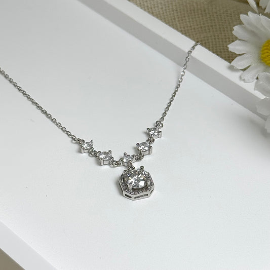 Aurora Moissanite Pendant Necklace
